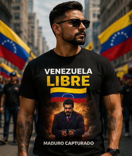 Venezuela Libre – Maduro Capturado Graphic T-Shirt | Unisex Political Statement Tee