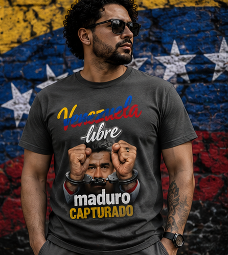 Venezuela Libre – Maduro Capturado Graphic T-Shirt | Unisex Political Statement Tee