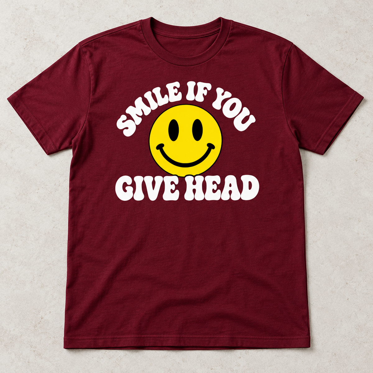 Smile If You Give Head Smiley Face Shirt – Vinyl Print