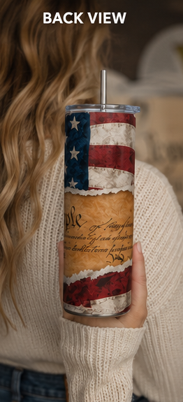 We The People 20oz Skinny Tumbler