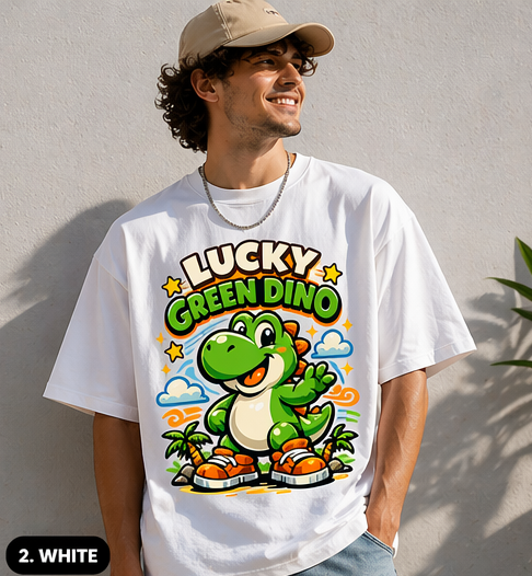 Lucky Green Dinosaur T-Shirt