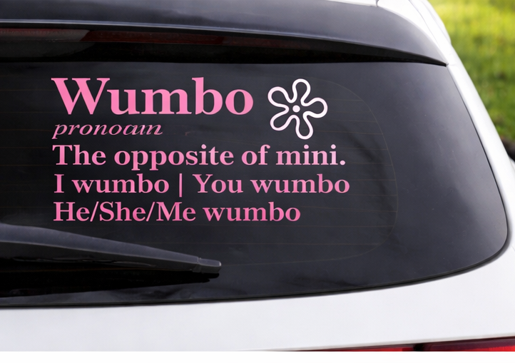 Wumbo Definition Funny Car Decal