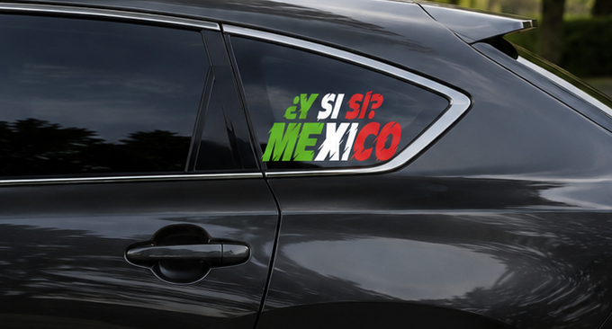 ¿Y SI SI? MEXICO Vinyl Car Decal | Mexican Pride Rear Window Sticker