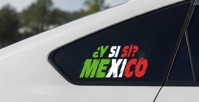 ¿Y SI SI? MEXICO Vinyl Car Decal | Mexican Pride Rear Window Sticker