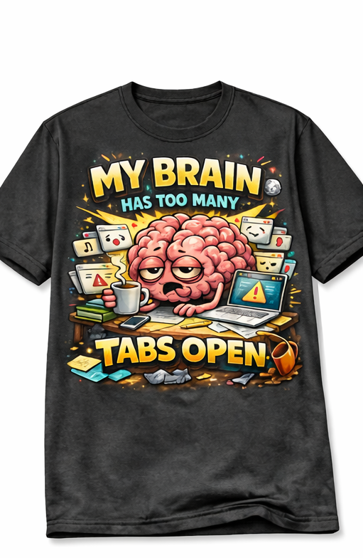 "My Brain Has Too Many Tabs Open" T-Shirt