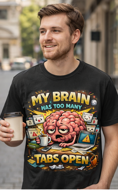 "My Brain Has Too Many Tabs Open" T-Shirt