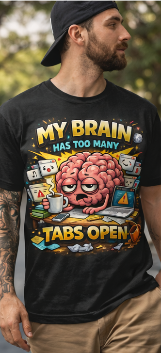 "My Brain Has Too Many Tabs Open" T-Shirt