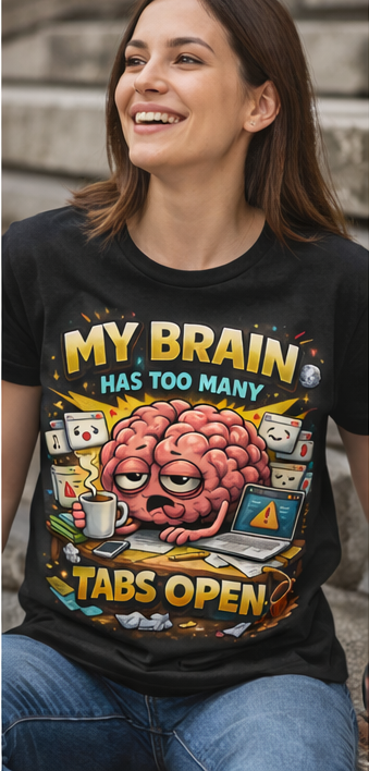 "My Brain Has Too Many Tabs Open" T-Shirt