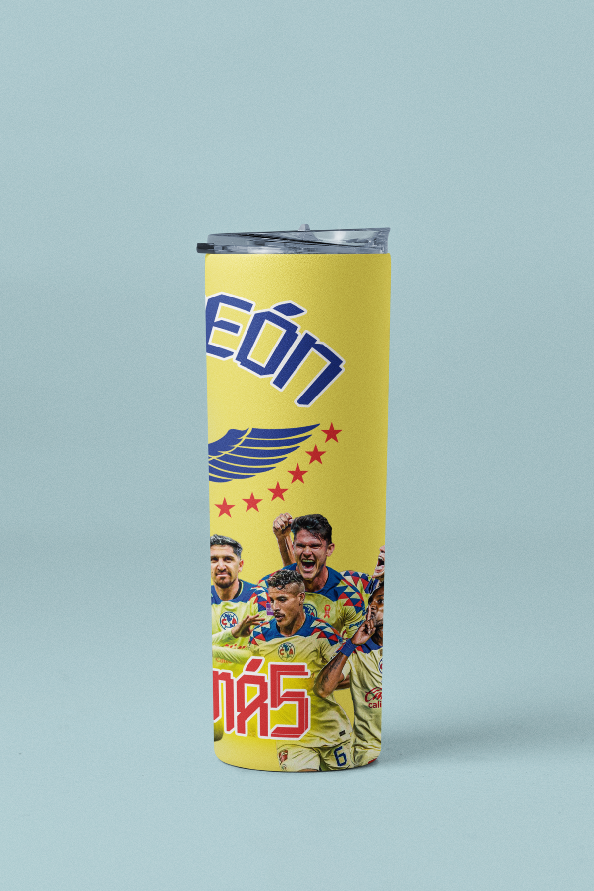 Bicampeon Club America 20oz Skinny Tumbler - Yellow Championship Fan Tumbler