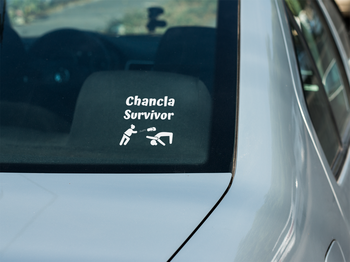 Chancla Survivor Car Decal.