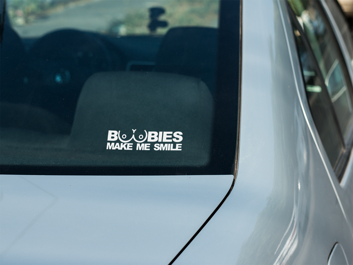 "Calcomanía de Vinilo Premium Alegre para Auto - Calcomanía para Parabrisas, Calcomanía para Parachoques, Accesorio Exterior Automotriz", Calcomanías para Parachoques